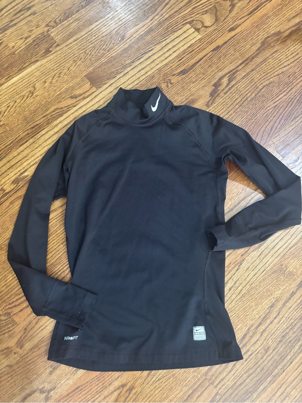Nike PRO COMBAT Pullover Long Sleeve Shirt Women Medium Mock Neck
